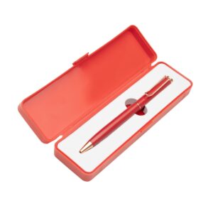 CANETA METAL C/ BOX DE PLÁSTICO