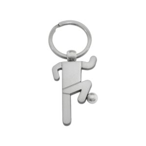 CHAVEIRO METAL JOGADOR DE FUTEBOL FOSCO